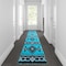 Flash Furniture 2x11 Turquoise Rustic Southwest Style Area Rug ACD-RGC318-211-TQ-GG - alternate 1